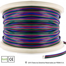 Cable Plano para Tiras LED RGB 4 vias